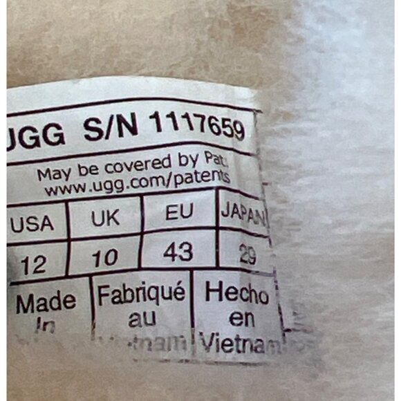 UGG Cozy Cream Knit Shearling Women Slippers UK10 US12 - Picture 8 of 9